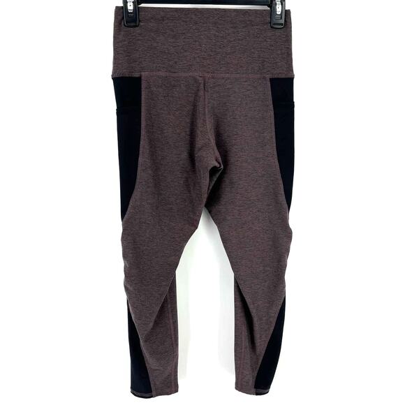 EVCR Evolution And Creation Crop Leggings Womens Small Heather Purple Black - Picture 2 of 4